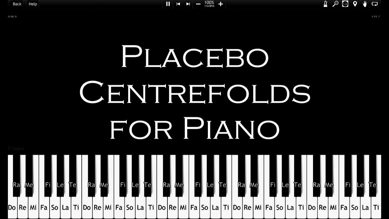 Placebo centrefolds piano sheet music